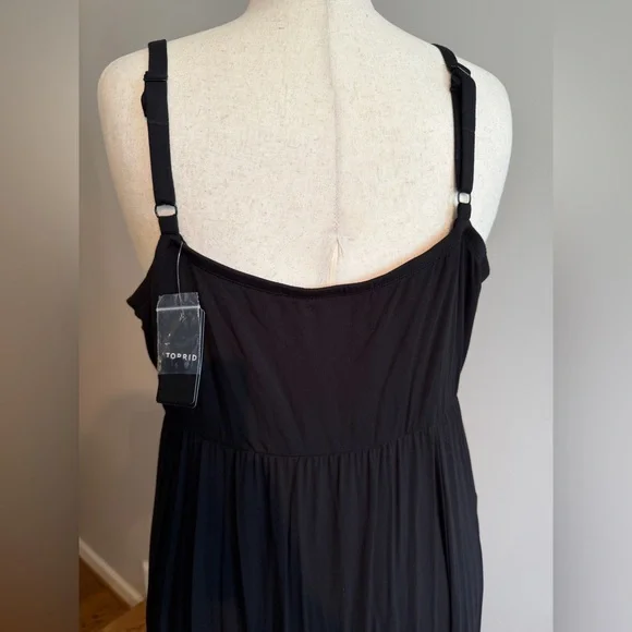 NWT Torrid Black Supersoft Button-Front Midi Dress - Torrid Size 3 (22-24, 3X) - Picture 9 of 16